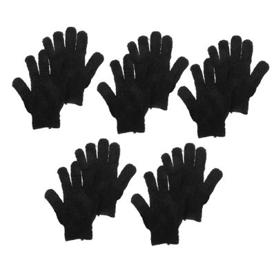 Healeved 10pcs Exfoliating Bath Gloves Dual-Sided Body Scrub Mitts for Deep Exfoliation Shower Hand Gloves for Men and Women Skin Care Tool
