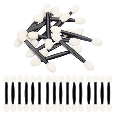 100pcs double head sponge nail, art painting multi-function eye shadow brush, portable makeup repair tool, portable travel eye shadow brush female makeup applicator