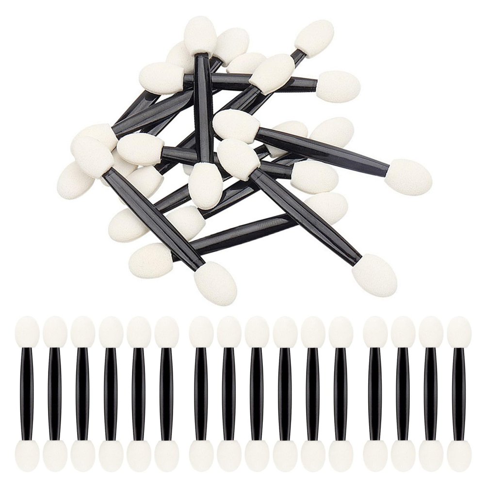 100pcs double head sponge nail, art painting multi-function eye shadow brush, portable makeup repair tool, portable travel eye shadow brush female makeup applicator