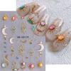 2 Sheets Embossed Star Nail Stickers Bohemian Style Nail Decals 5D Self-Adhesive Nail Design Stickers Star Moon Sun Manicure Decals for Women DIY Bohemian Style Nails Decoration Supplies view 4