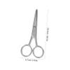 PartyKindom 2pcs Small Rounded Tip Stainless Steel Beauty Scissors for Eyebrow and Facial Hair Trimming and Grooming Tool for Women Convenient Travel view 2