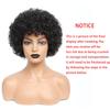ORAVISTA Glueless Wigs Human Hair Mixed Synthetic Burgundy Afro Kinky Curly 70s Puff Short for Women Party Cosplay Halloween Natural Look view 3