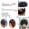 ORAVISTA Glueless Wigs Human Hair Mixed Synthetic Burgundy Afro Kinky Curly 70s Puff Short for Women Party Cosplay Halloween Natural Look view 4