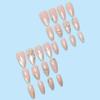 BQZQPAMZ 24PCS Nude Press on Nails Medium Almond Glitter 3D Butterfly Fake Nails Full Cover Acrylic Nails With Rhinestones Reusable Glossy Stick on Nails for Women DIY Manicure Decoration Supplies view 4