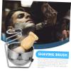 BATHVEVE Beard Brush Tool Shaving Brush Holder Stainless Steel Dish Rack Beard Accessories for Men view 2
