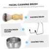 BATHVEVE Beard Brush Tool Shaving Brush Holder Stainless Steel Dish Rack Beard Accessories for Men view 3