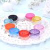 10 Pack Mini Plastic Cosmetic Jars, Refillable Travel Containers for Face Cream, Lotion, Makeup, Multi color Lid,Plastic Face Cream Jars Mini Lotion Containers Small Toiletries Pots Empty view 2
