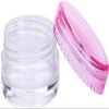 10 Pack Mini Plastic Cosmetic Jars, Refillable Travel Containers for Face Cream, Lotion, Makeup, Multi color Lid,Plastic Face Cream Jars Mini Lotion Containers Small Toiletries Pots Empty view 4