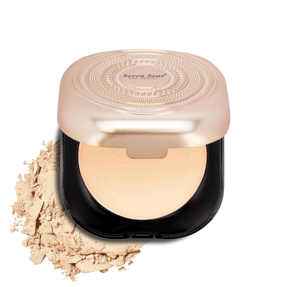 HD Full Coverage Compact Powder | 2 in 1 Oil Control Compact Powder for Women | Shimmery & Matte Finish | Lightweight and Long Lasting (Skin, 42.8)