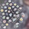 1 Sheet Marine Life Nail Stickers Embossed Fish Jellyfish Nail Decals 5D Aurora Self-Adhesive Starfish Nail Design Stickers for Women DIY Summer Glitter Manicure Decoration view 1