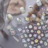 1 Sheet Marine Life Nail Stickers Embossed Fish Jellyfish Nail Decals 5D Aurora Self-Adhesive Starfish Nail Design Stickers for Women DIY Summer Glitter Manicure Decoration view 2
