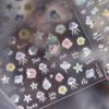 1 Sheet Marine Life Nail Stickers Embossed Fish Jellyfish Nail Decals 5D Aurora Self-Adhesive Starfish Nail Design Stickers for Women DIY Summer Glitter Manicure Decoration view 3