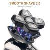 Telfun Magnetic Head Shavers for Bald Men, 5-in-1 Electric Razor w/Type-C Fast Charging - LED Display, Wet/Dry Mens Grooming Kit - Easy Use Palm Shaver for a Smooth Bald Shave view 2