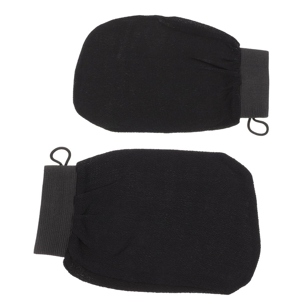 BESTYASH Exfoliating Bath Gloves 2-Pack for Shower Scrubbing Body Massage and Dead Skin Removal for Skin Types