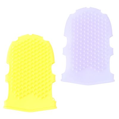 DEARMAMY Double-Sided Exfoliating Bath Gloves 2-Pack Shower Mitts for Men and Women Deep Cleaning Scrubbing Mitts for Body Exfoliation and Skin Care Random Color