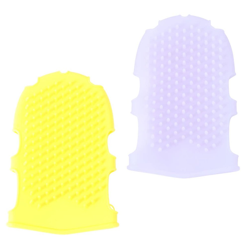 DEARMAMY Double-Sided Exfoliating Bath Gloves 2-Pack Shower Mitts for Men and Women Deep Cleaning Scrubbing Mitts for Body Exfoliation and Skin Care Random Color