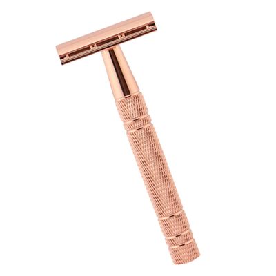 CALLARON Manual Beard Shaver with Detachable Cutter Head Razor for Facial Hair Removal Classic Design for Home Use Durable Chrome Plated Finish Easy to Replace Blades