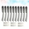 FOMIYES 1 Set Portable Stainless Steel Eyebrow Razor Kit with Replaceable Blades Foldable Eyebrow Trimmer Travel Friendly Makeup view 2