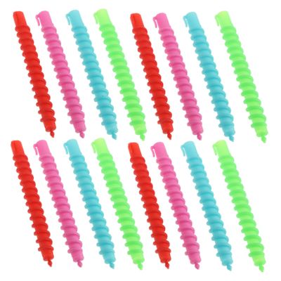 LOLIPPYY 60pcs Medium Spiral Curling Perm Rods for Long Hair Replaceable Hair Perm Sticks No Heat Curlers for DIY Hairdressing Styling Random Color