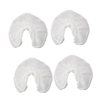 DECHOUS 50pcs Disposable U Shaped Pillowcases Non Woven Headrest Covers for Hotels and Travel Comfortable and Odorless Suitable for Massage Therapists and Spas White
