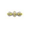 Faship Gorgeous Citine Yellow Rhinestone Crystal Small Floral Hair Barrette Clip view 1