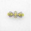 Faship Gorgeous Citine Yellow Rhinestone Crystal Small Floral Hair Barrette Clip view 2