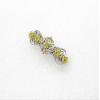 Faship Gorgeous Citine Yellow Rhinestone Crystal Small Floral Hair Barrette Clip view 4