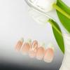 BQZQPAMZ 30Pcs White French Tip Press on Nails Bow Round Medium Length False Nails With 3D Pearls Spring Glue on Nails Acrylic Nail Art Supplies for Women DIY Spring Manicure view 2
