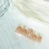 BQZQPAMZ 30Pcs White French Tip Press on Nails Bow Round Medium Length False Nails With 3D Pearls Spring Glue on Nails Acrylic Nail Art Supplies for Women DIY Spring Manicure view 3