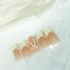 BQZQPAMZ 30Pcs White French Tip Press on Nails Bow Round Medium Length False Nails With 3D Pearls Spring Glue on Nails Acrylic Nail Art Supplies for Women DIY Spring Manicure view 4