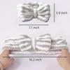 2 Pcs Spa Headband and,Stripes Face Washing Headband Set for Yoga Washing Face Makeup (Blue) view 3