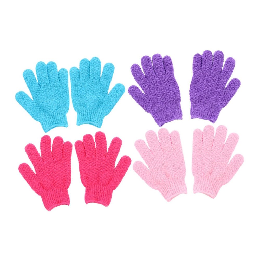 OSOLADY 8pcs Exfoliating Bath Gloves for Deep Cleaning of Shower Scrubbers Dead Skin Removal Mitts for Body Legs and Feet Comfortable and Design