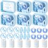 Meanplan 6 Pack Last Toast on the Coast Bachelorette Party Favors Blue Coastal Bridesmaid Proposal Gifts Makeup Bag Claw Clip Wristband Scrunchies Hairband Can Sleeve Bridal Show Wedding Gifts view 1