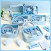 Meanplan 6 Pack Last Toast on the Coast Bachelorette Party Favors Blue Coastal Bridesmaid Proposal Gifts Makeup Bag Claw Clip Wristband Scrunchies Hairband Can Sleeve Bridal Show Wedding Gifts view 3