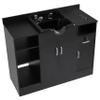 CIATRE Multifunctional Shampoo Backwash Station for Salons - Classic & Modern Design, ABS Bowl, Storage, Outlets & USB, Black view 4