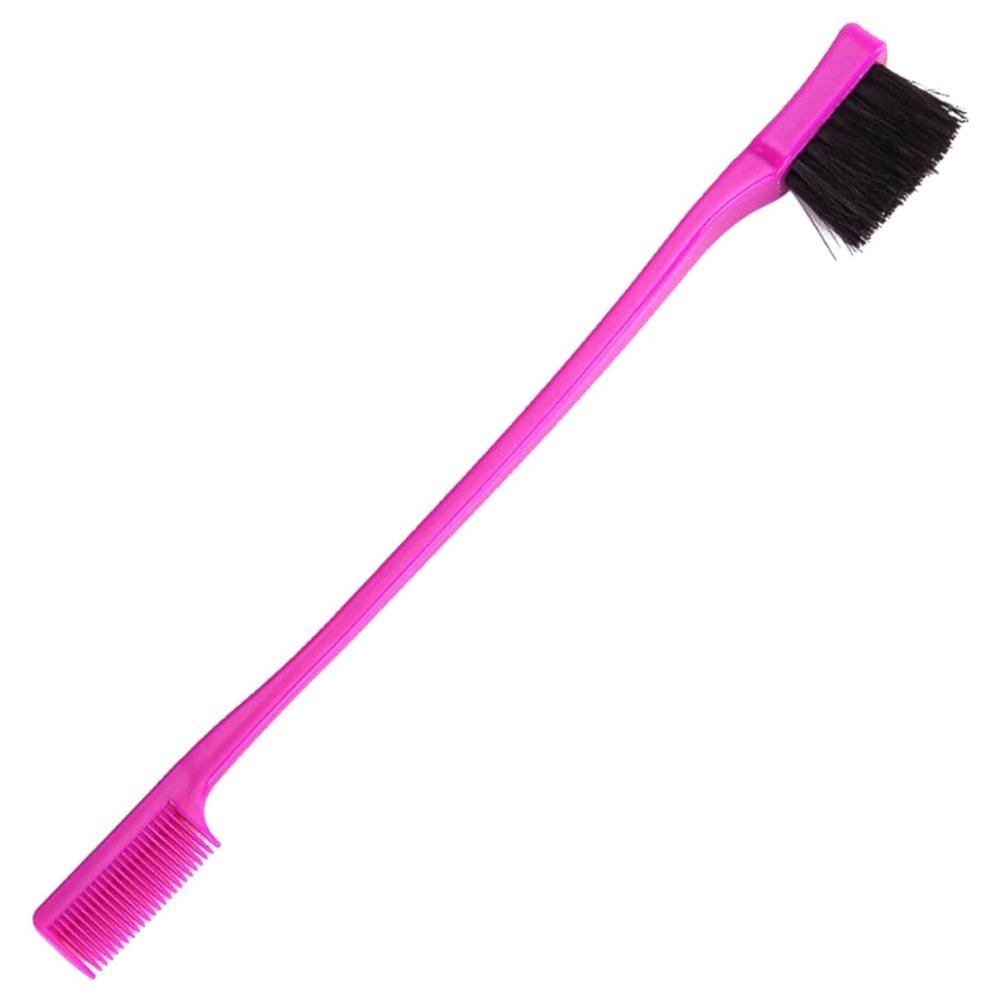 Outanaya 3pcs Eyebrow Brush and Comb Gentle Grooming Tool for Women and Smooth Finish with Comfortable Skin Touch Rosy