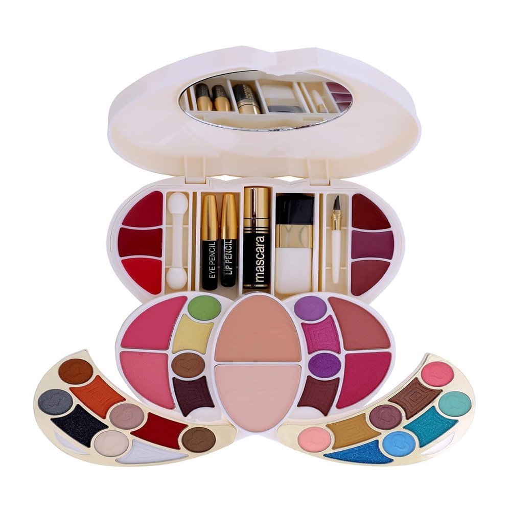 BEMT Professional All In One Makeup Palette Kit 26 Pigment Shadow With, Blusher, Powder Cake, Lip Gloss, Mascara, Eye and Lip Pencil, Makeup Kit