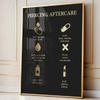 Canvas Painting 3 Pieces Ear Pie-rcing Chart Facial Pie-rcing Posters Prints Pier-cing Aftercare Body Pie-rcer Wall Art Pictures for Pie-rcing Salon Decor with Wooden Inner Frame view 3