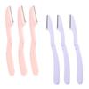 BIUDECO 6 Pcs Foldable Eyebrow Razor Set Stainless Steel Beauty Tool Kit for Precise Eyebrow Removal and Grooming Lightweight and Travel Friendly Pink Purple view 1