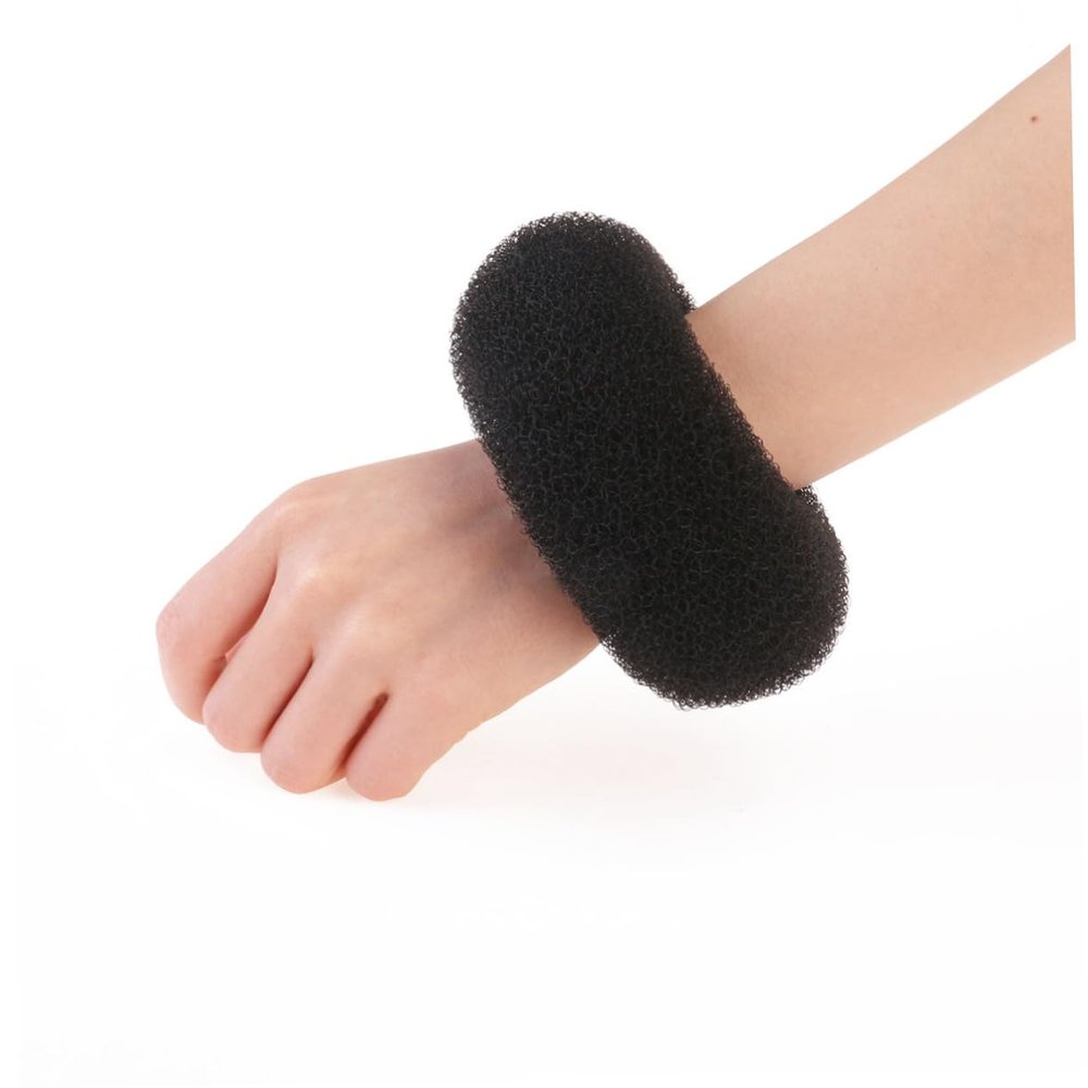 WRITWAA 4pcs Hair Bun Making Tool Small Medium Large Extra Large Donut Bun Styler for Neat Charming Hairstyles for Weddings Parties Daily Use Black