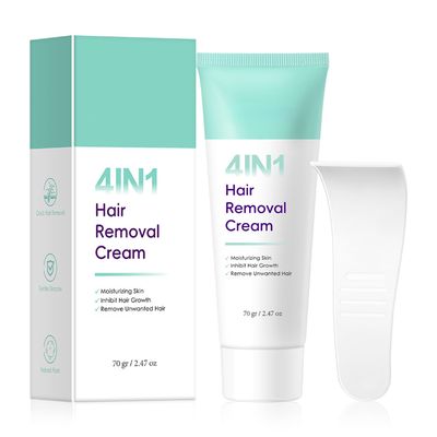 Hair Removal Cream for Women - Painless Depilatory for Sensitive Skin, Bikini Line, Legs & Arms, 2.47oz with Hair Growth Inhibitor, Moisturizing Formula