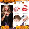 12 Sheets Kiss Tattoos Temporary Stickers, 108 Pcs Red Kiss Lip Print Waterproof Fake Tattoo for Women Girls Kids Face Body Halloween Valentine Gifts, Vampire Makeup, Party Favors, Decorations view 3