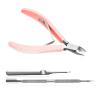 Criyar Fine Edge Cuticle Trimmer & Nippers, Scissors, Silicone Handle Nail Tools for Precise Removal, Durable Washable Cuticle Cutter & Remover & Pusher Nail Clippers (Pink+Pusher 1Set) view 1