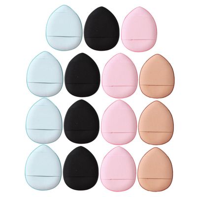 Beaupretty 15pcs Mini Finger Powder Puff Portable Drop-shaped Makeup Sponge for Loose Powder Application for Travel and Home Use Easy to Clean for Skin Types
