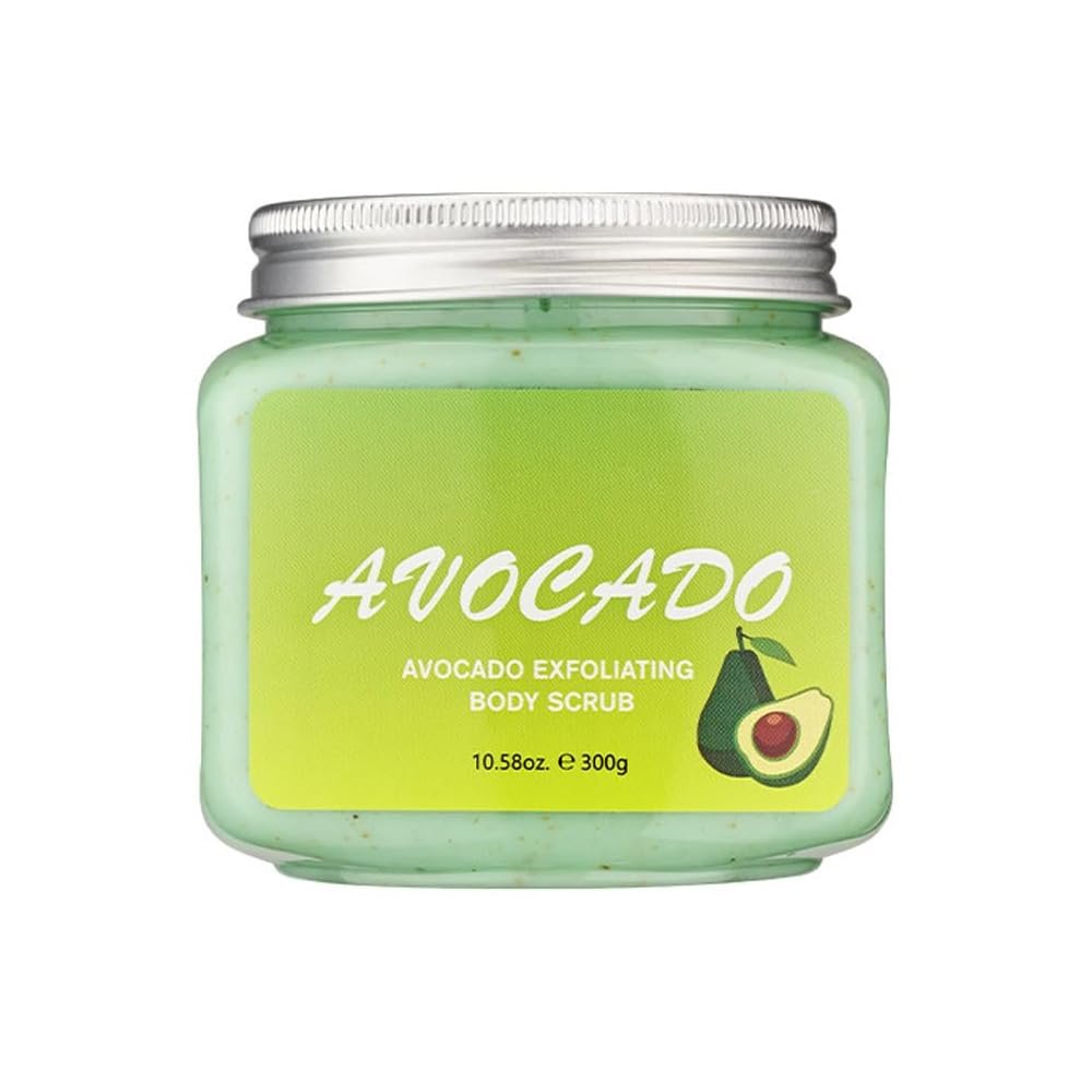 Avocado Exfoliating Body Scrub, Body, Face, Hand, Foot Scrub For Dead Skin Remover, Deep Cleanse & Nourishing, Gentle Body Exfoliation Skincare