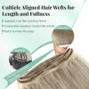 Licoville Weft Hair Extensions Sew in White Blonde Real Human Hair Weft Extension Sew in Bundles 14 Inch 80G Soft Straight Platinum Blonde Hand Tied Weft Hair Extensions Human Hair for Women view 4