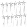 OFFIGAM 12Pcs Rhinestone Star Hair Clips for Bridesmaids Elegant Wedding Hair Accessories Lightweight Metal Hairpins for Women Celestial Design for Bridal Hairstyles view 1