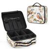 CURLYOOT Floral Bird Travel Makeup Train Case Cosmetic Bag Organizer Portable Storage Bag with Adjustable Dividers for Cosmetics Makeup Brushes Toiletry Jewelry view 2