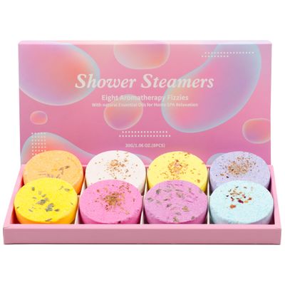 AGUDAN Shower Steamers  8 Long-Lasting Scents with Essential Oils, Individually Wrapped Spa & Self-Care Stress Relief Gifts for Her & Him, Perfect Holiday & Christmas Gift