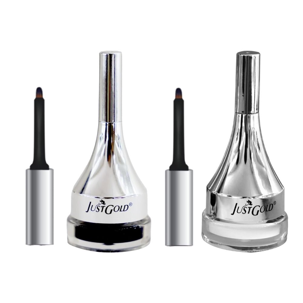 BEMT Gel Eyeliner, Smudge Proof, Water Proof, Long Lasting and Matte Finish Gel Eyeliner (Black and White)